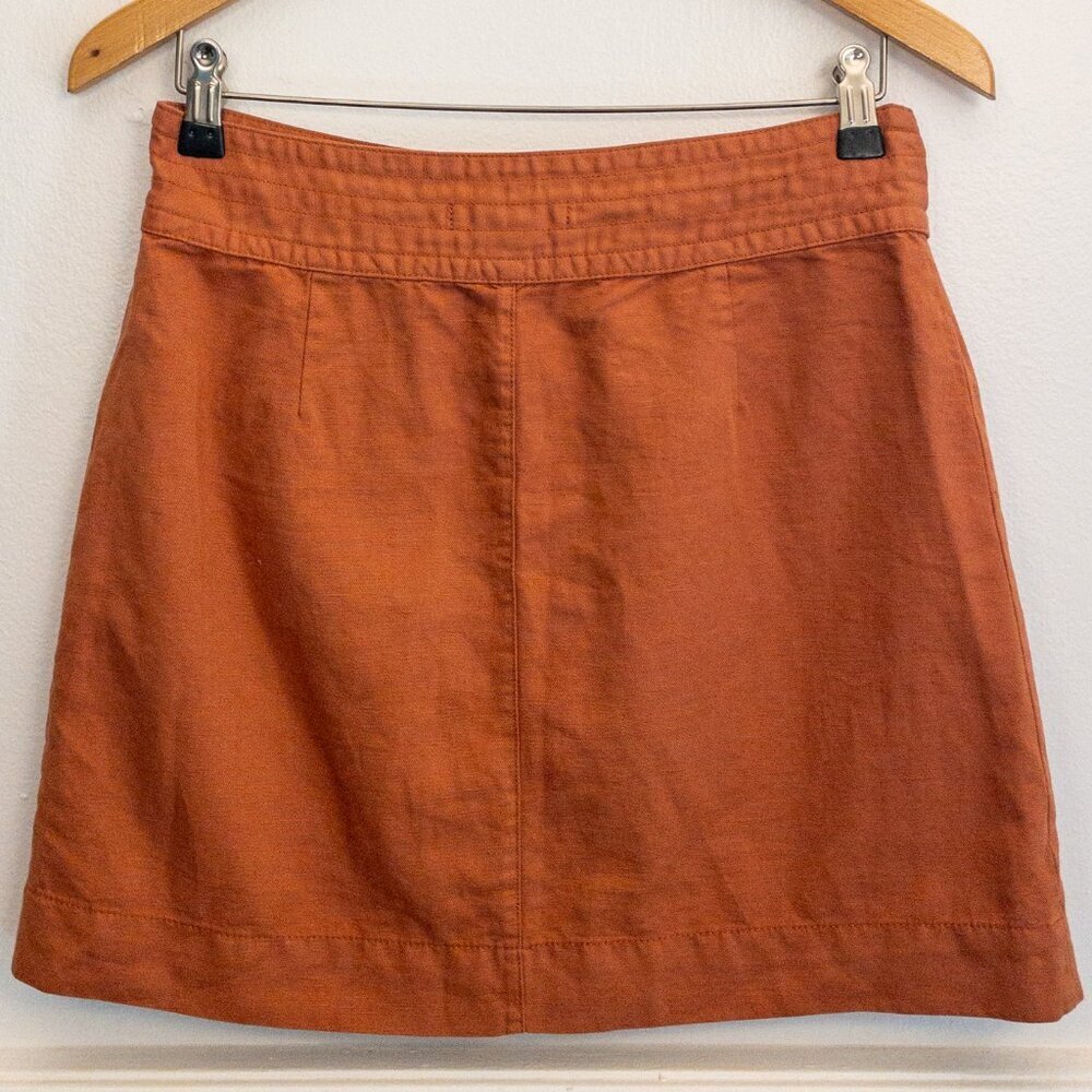 Sanctuary Rust Button-Front A-Line Mini Skirt Siz… - image 2